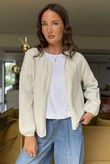 Laundry B Wicklow Fine Knit Throw On Cardigan Stone